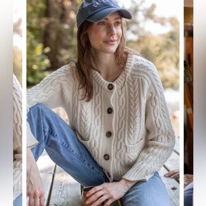 Marea Amalie cardigan, ivory